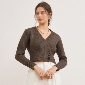 COMMENSE•the next morning brown cardigan medium